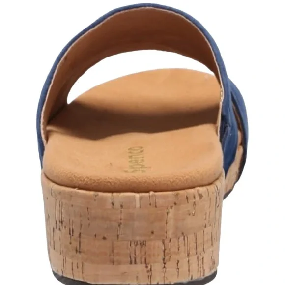 Spenco Passport Wedge womens Slide Sandal 12B Dark Navy NWB - Picture 4 of 12